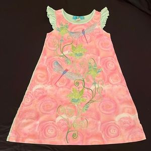 LOLLIPOP TWIRL Dragonfly Ruffle Tank Dress